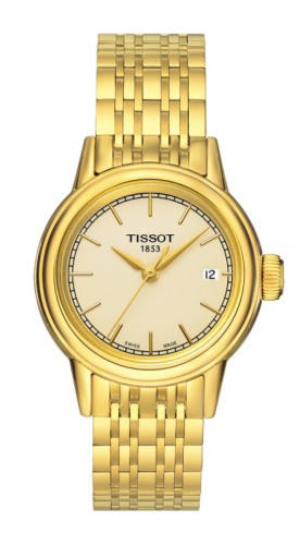 Tissot Carson Quartz 29.7 Yellow Gold PVD / Champagne / Bracelet